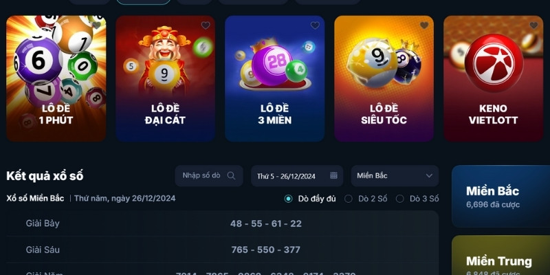 Loại hình game Xổ số 9BET